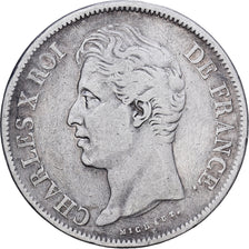 Frankreich, 5 Francs, Charles X, 1828, Lille, Silber, S+, Gadoury:644, KM:728.13