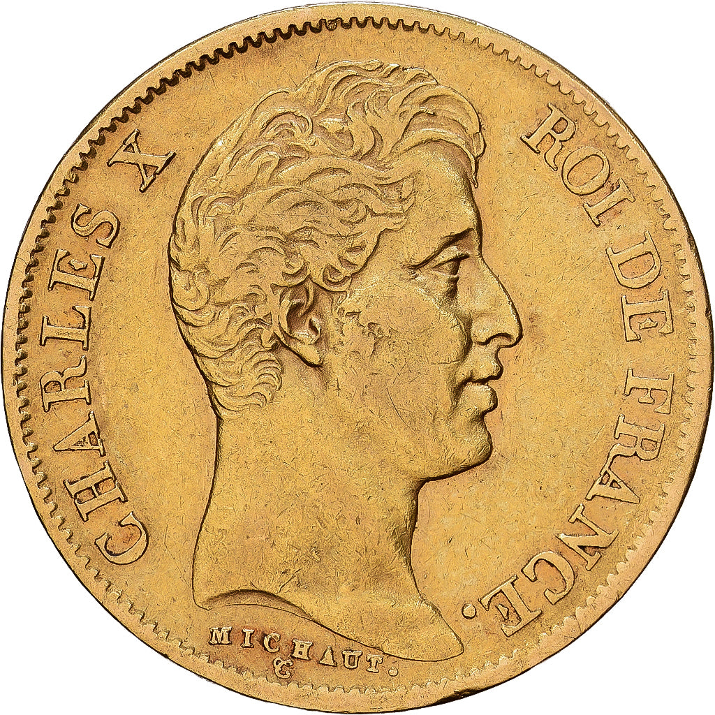 Francia, Charles X, 40 Francs, 1830, Paris, Oro, MBC+, Gadoury:1105, KM:721.1