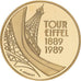 Francia, 5 Francs, Tour Eiffel, 1989, MDP, FS, Oro, FDC, KM:968b