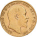 Grande-Bretagne, Édouard VII, 1/2 Souverain, 1909, KM 804
