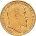 Grande-Bretagne, Édouard VII, 1/2 Souverain, 1908, KM 804