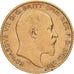 GREAT BRITAIN, 1/2 Sovereign, 1905, KM #804, EF(40-45), Gold, 3.96