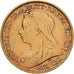 GREAT BRITAIN, 1/2 Sovereign, 1901, KM #784, AU(50-53), Gold, 3.97