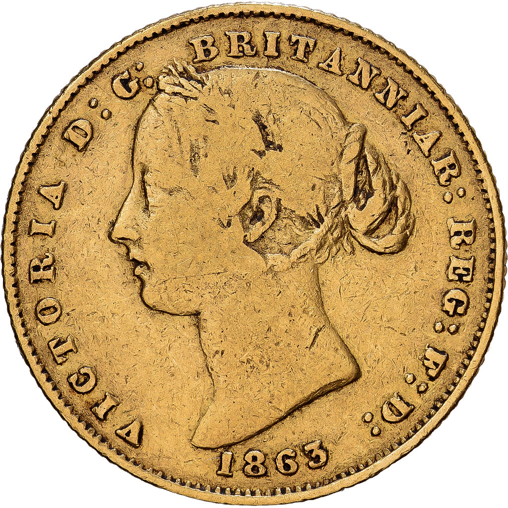 Australia, Victoria, Sovereign, 1863, Sydney, Gold, VF(30-35), KM:4