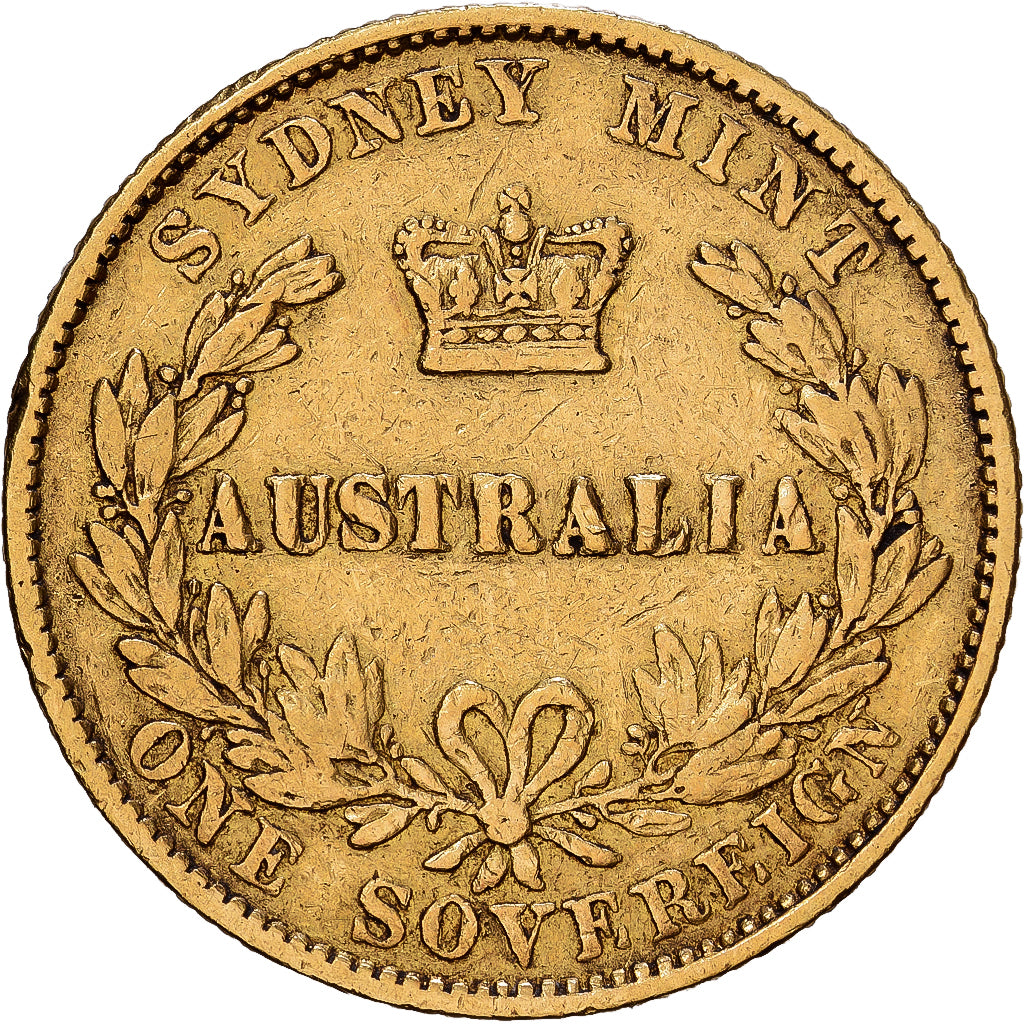 Australia, Victoria, Sovereign, 1863, Sydney, Gold, VF(30-35), KM:4