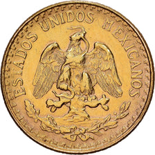México, 2 Pesos, 1945, Mexico City, Dourado, AU(55-58), KM:461