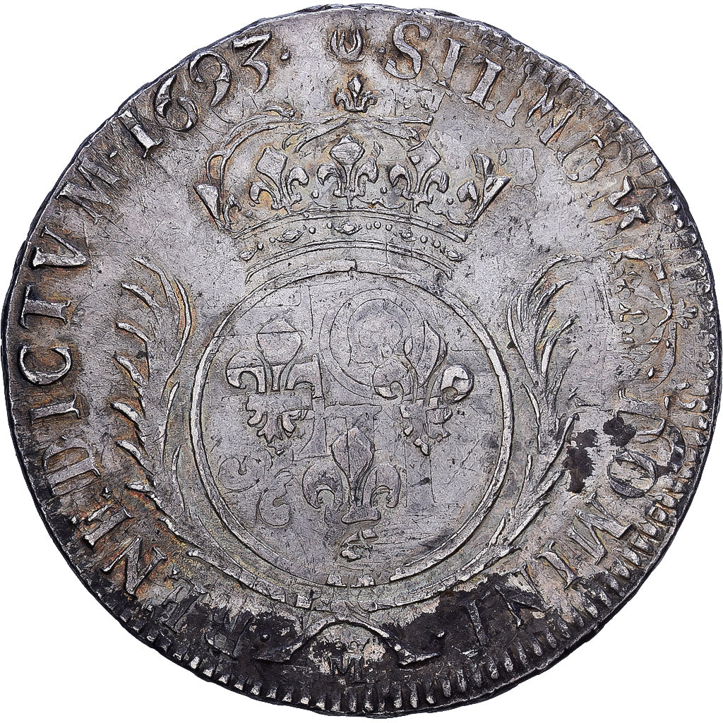 Francia, Ecu, 1693, Toulouse, BB, Argento, Gadoury:217