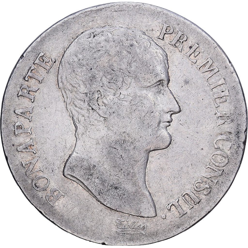Moneta, Francja, Bonaparte Premier Consul, 5 Francs, An 12, Paris, VF(30-35)