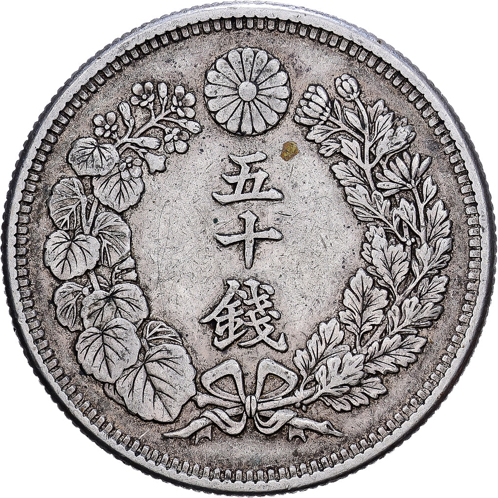 Giappone, Meiji, 50 Sen, 1897, Argento, BB
