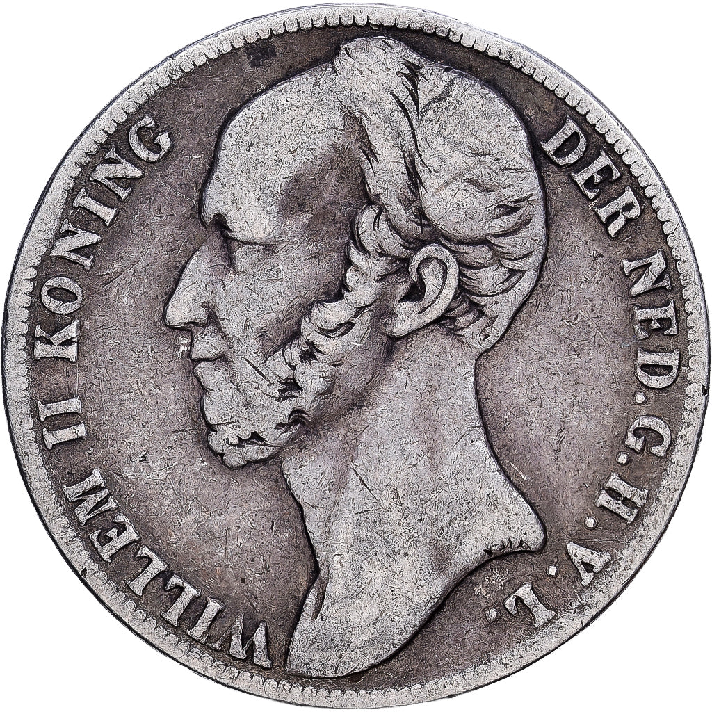 NETHERLANDS, Gulden, 1846, KM #66, VF(30-35), Silver, 28, 9.82