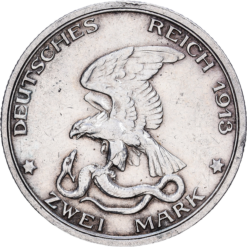 Munten, Pruissen, 2 Mark, 1913, Berlin, PRUSSE (ROYAUME DE), GUILLAUME II, 2