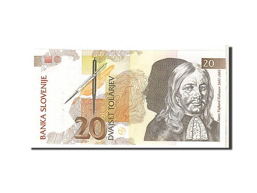 Geldschein, Slowenien, 20 Tolarjev, 1992, UNZ