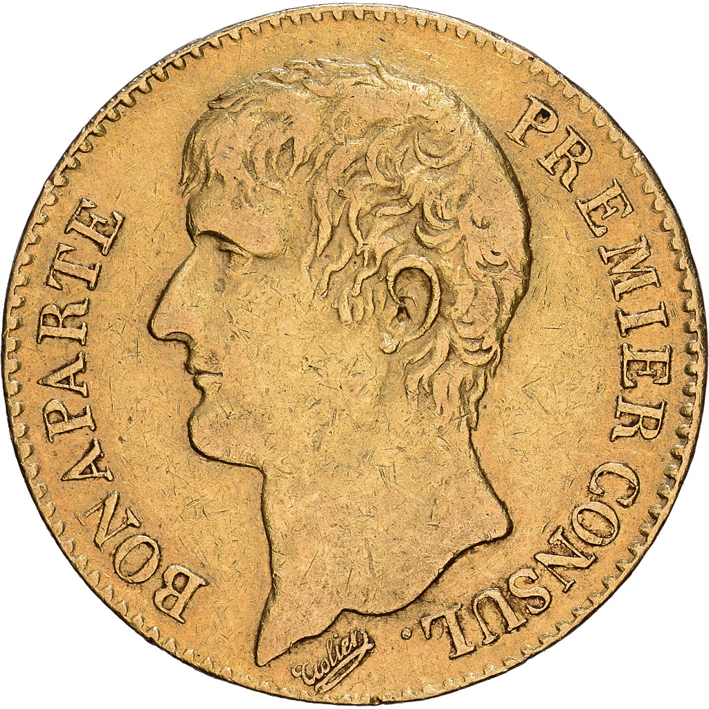 France, Napoleon I, 40 Francs, An XI, Paris, Without olive, Gold, EF(40-45)