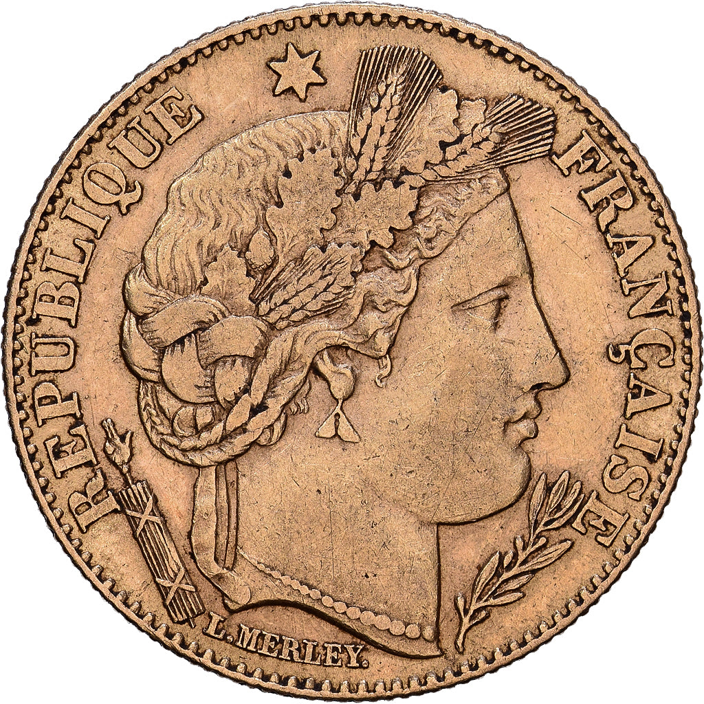 Frankrijk, 10 Francs, Cérès, 1899, Paris, Goud, ZF, Gadoury:1016, KM:830