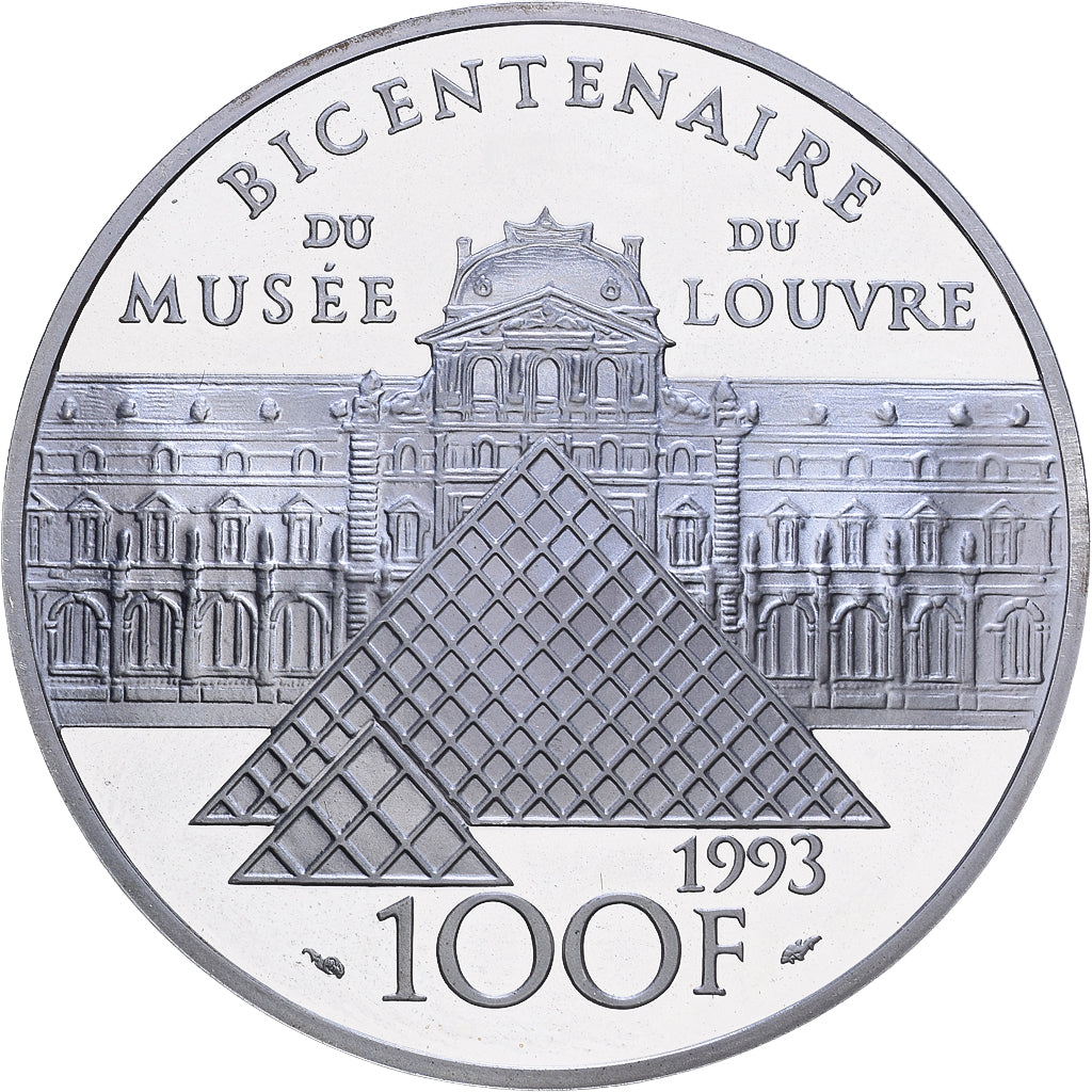 France, 100 Francs, 1993, MS(65-70), Silver, KM:1021, Gadoury:C55