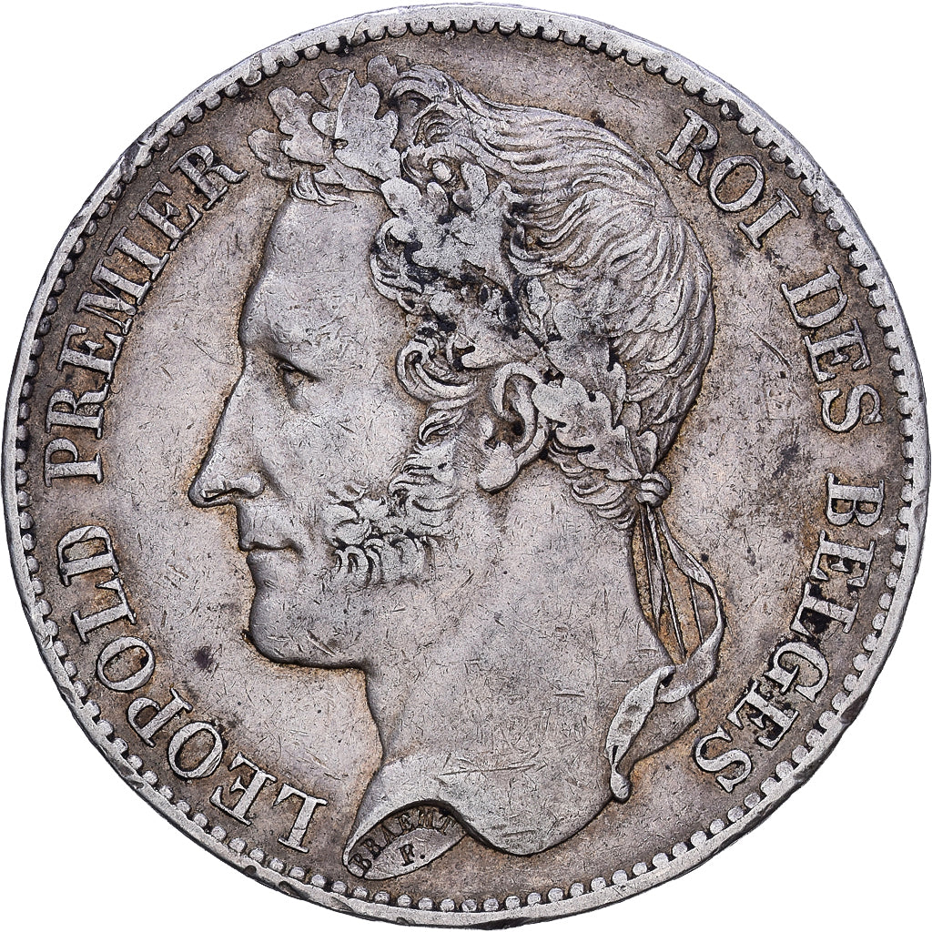 Belgium, Leopold I, 5 Francs, 5 Frank, 1849, Bruxelles, Silver, EF(40-45)