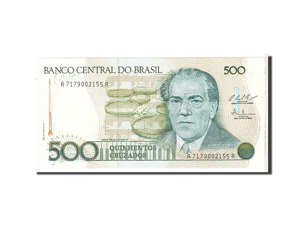 Banknote, Brazil, 500 Cruzados, 1986, UNC(65-70)