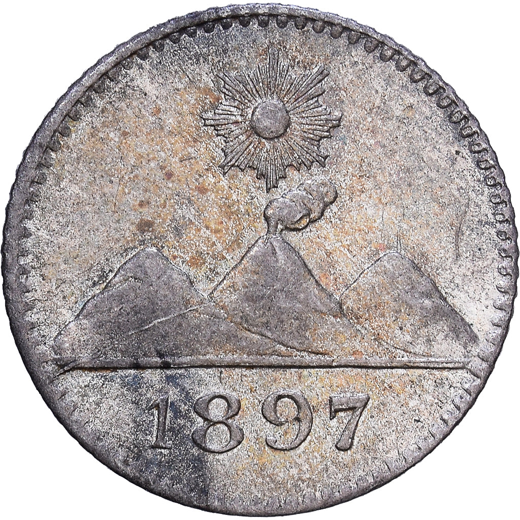 Guatemala, 1/4 Réal, 1897, SPL-, Argento, KM:162