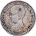 Espanha, Alfonso XIII, 50 Centimos, 1889, Madrid, Prata, EF(40-45), KM:690