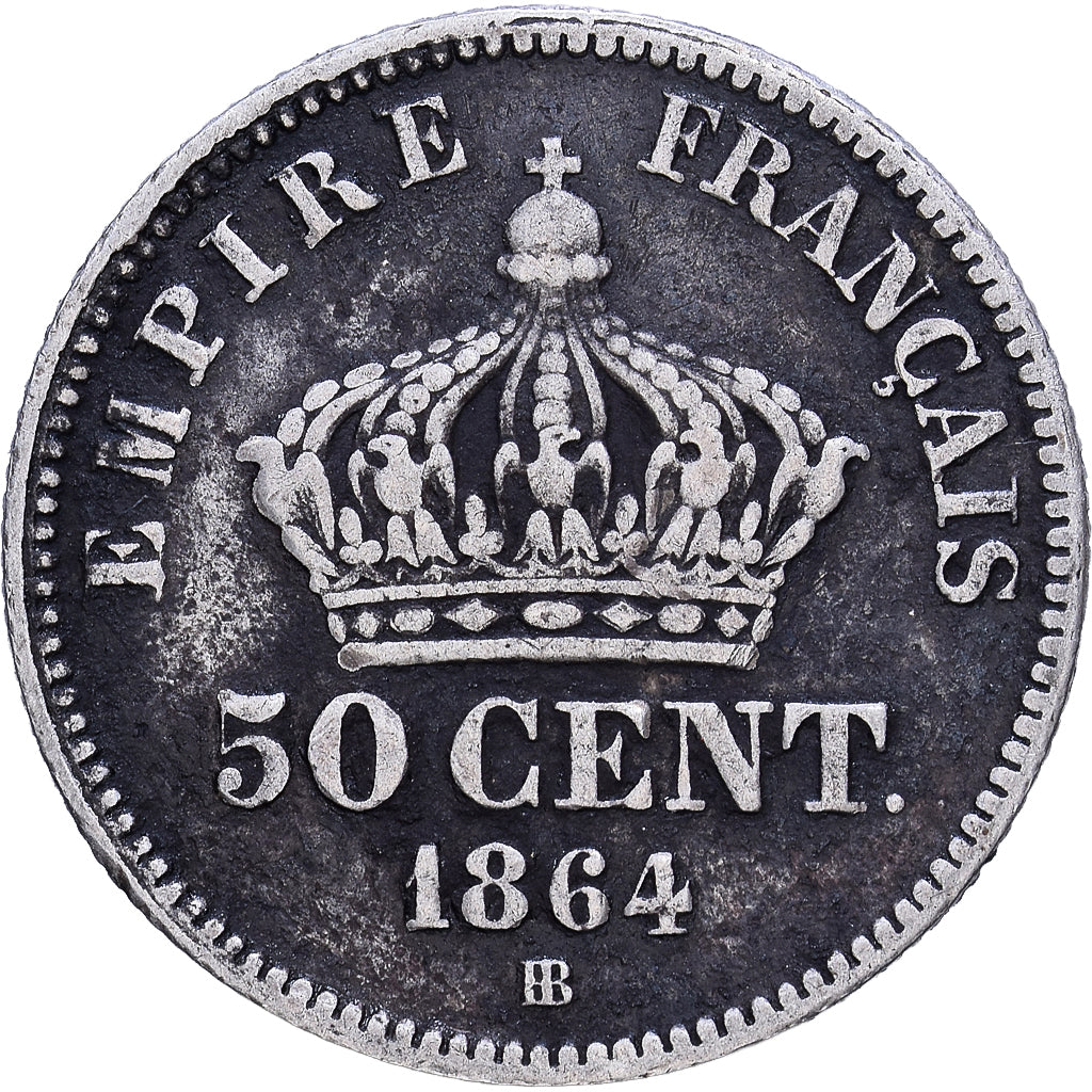 Münze, Frankreich, Napoleon III, Napoléon III, 50 Centimes, 1864, Strasbourg