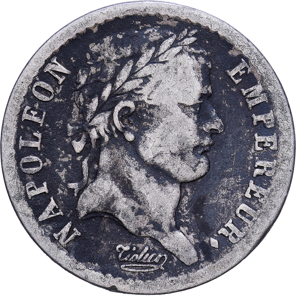 Francia, Napoléon I, 1/2 Franc, 1808, Strasbourg, MB+, Argento, KM:680.3, Ga...