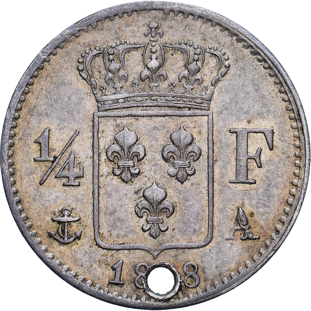Frankreich, 1/4 Franc, Charles X, 1828, Paris, Silber, SS, Gadoury:353, KM:722.1