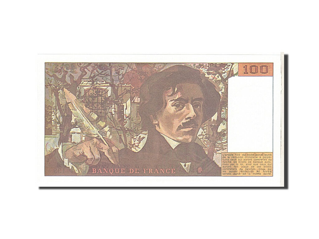 Banknote, France, 100 Francs, 100 F 1978-1995 ''Delacroix'', 1990, UNC(65-70)