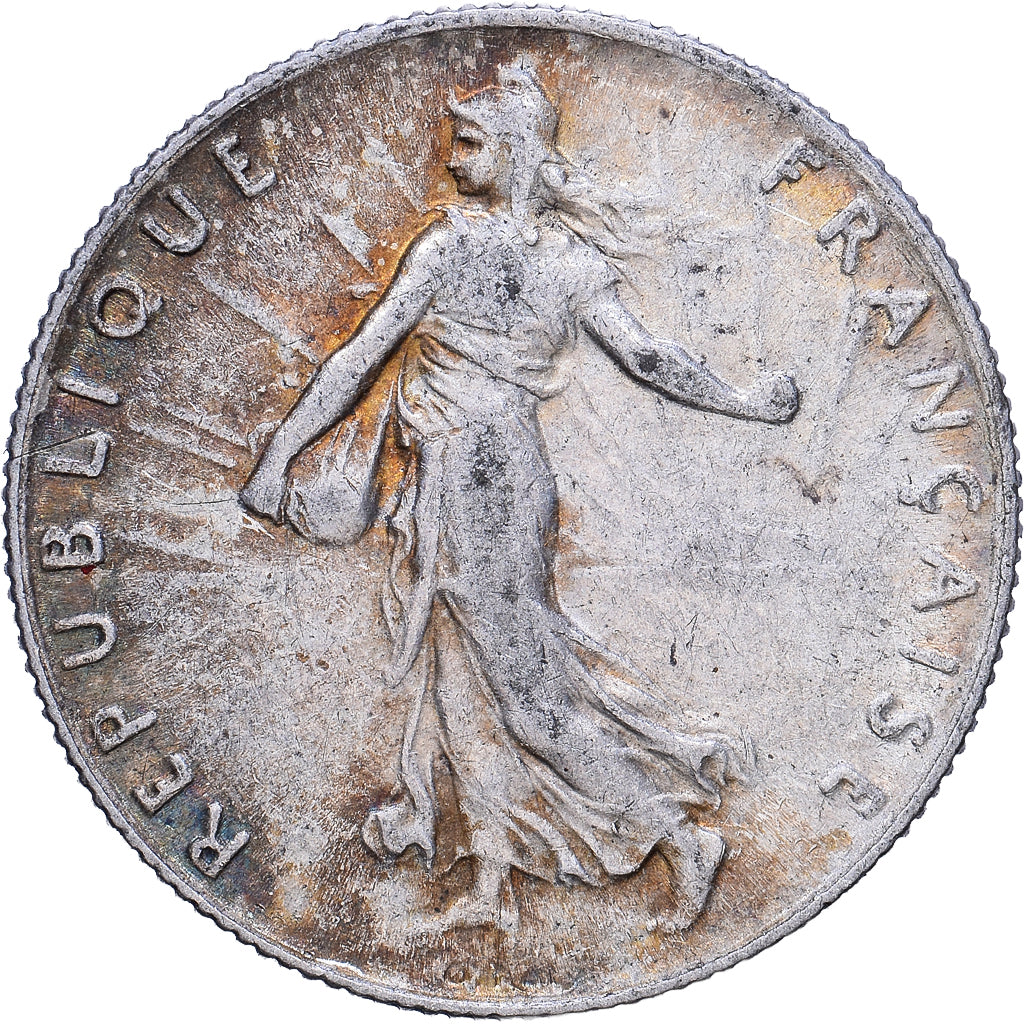 Francia, Semeuse, 50 Centimes, 1909, Paris, BB, Argento, KM:854, Gadoury:420, Le