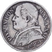 Italien Staaten, PAPAL STATES, Pius IX, 2 Lire, 1867, Rome, Silber, S+