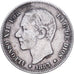Spagna, Alfonso XII, 2 Pesetas, 1883, Madrid, Argento, BB, KM:678.2