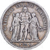 France, Hercule, 5 Francs, 1871, Paris, VF(30-35), Silver, KM:820.1, Gadoury:745