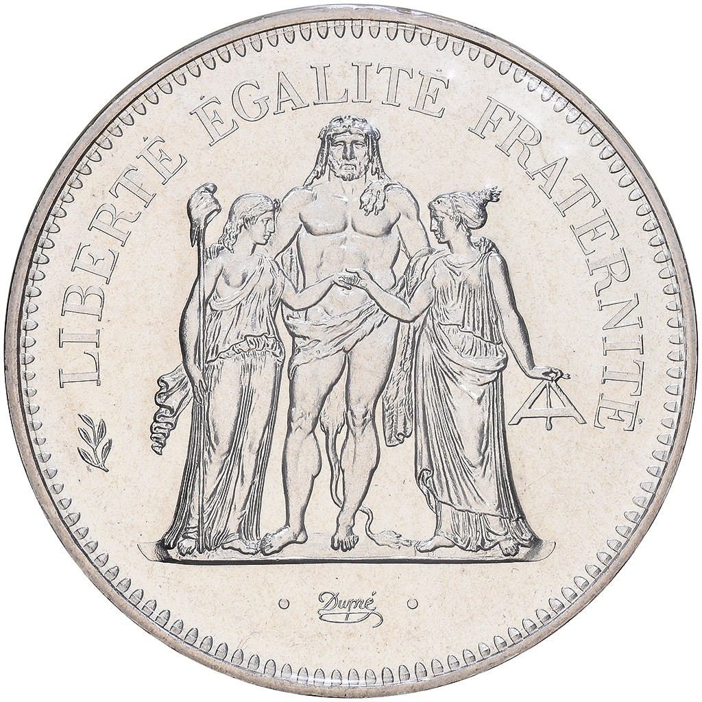 Francja, Hercule, 50 Francs, 1980, Paris, série FDC, MS(65-70), Srebro, KM:941