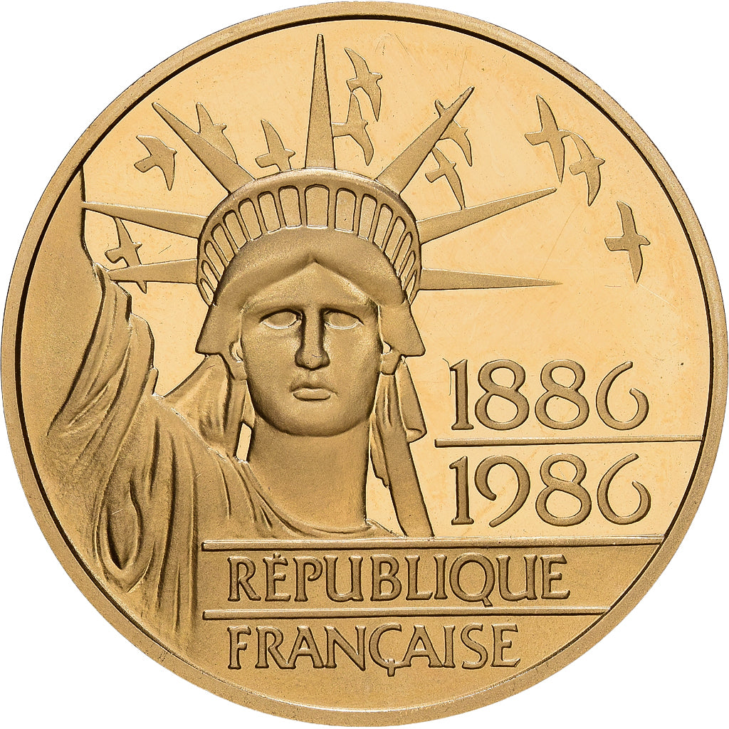 França, 100 Francs, 1986, Proof, Dourado, PCGS, PR66DCAM, Gadoury:901, KM:960b