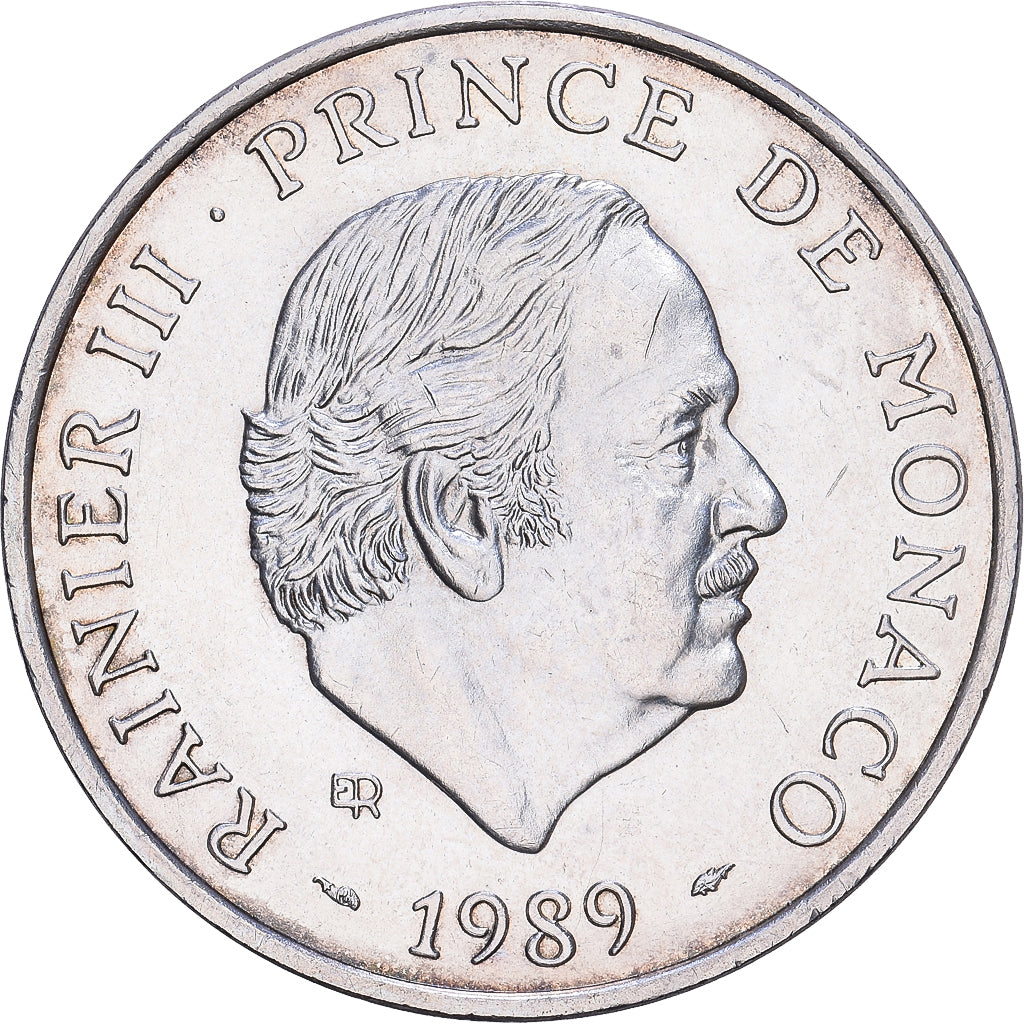 Munten, Monaco, Rainier III, 100 Francs, 1989, PR, Zilver, KM:164