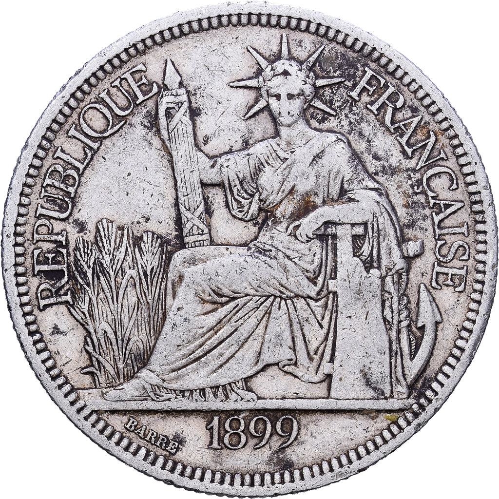 Coin, French Indochina, Piastre, 1899, Paris, EF(40-45), Silver, KM:5a.1
