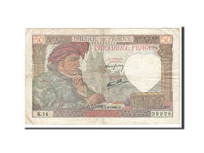 Banknot, Francja, 50 Francs, Jacques Coeur, 1940, VF(20-25), Fayette:19.2, KM:93