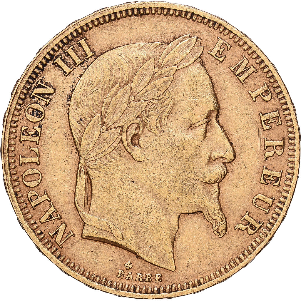 Frankrijk, Napoleon III, 50 Francs, 1866, Strasbourg, Rare, Goud, ZF