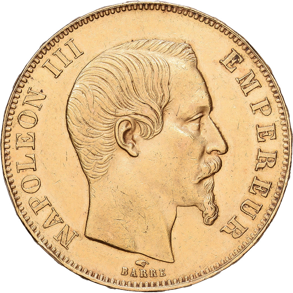 Monnaie, France, Napoleon III, 50 Francs, 1858, Paris, TTB+, Or, Gadoury:1111