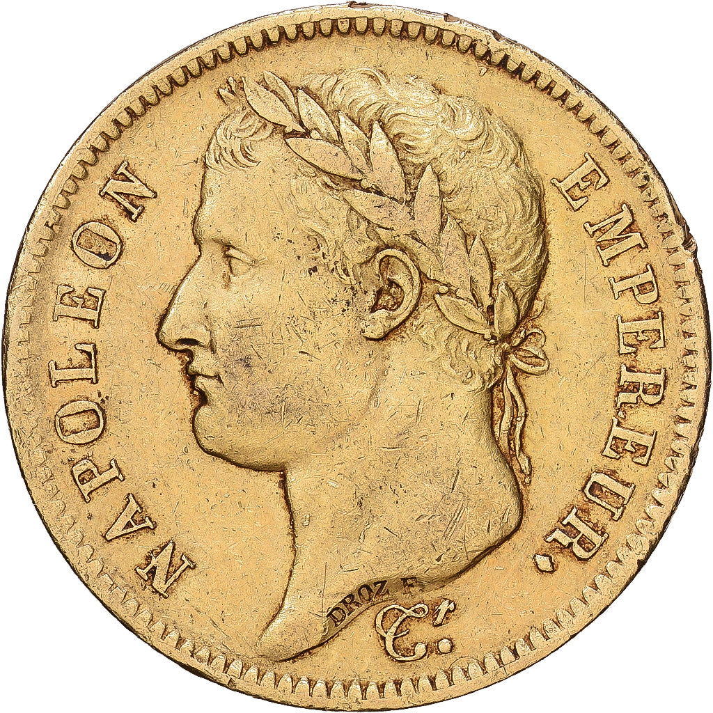 France, Napoleon I, 40 Francs, 1812 A, Paris, Gold, KM:696.1