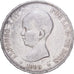 Espagne, Alfonso XIII, 5 Pesetas, 1889, Madrid, Argent, TB+, KM:689