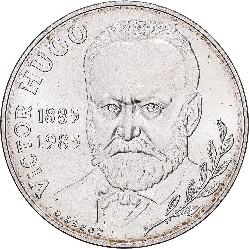 Frankreich, 10 Francs, Victor Hugo, 1985, Paris, BU, Silber, UNC 60, Gadoury:819