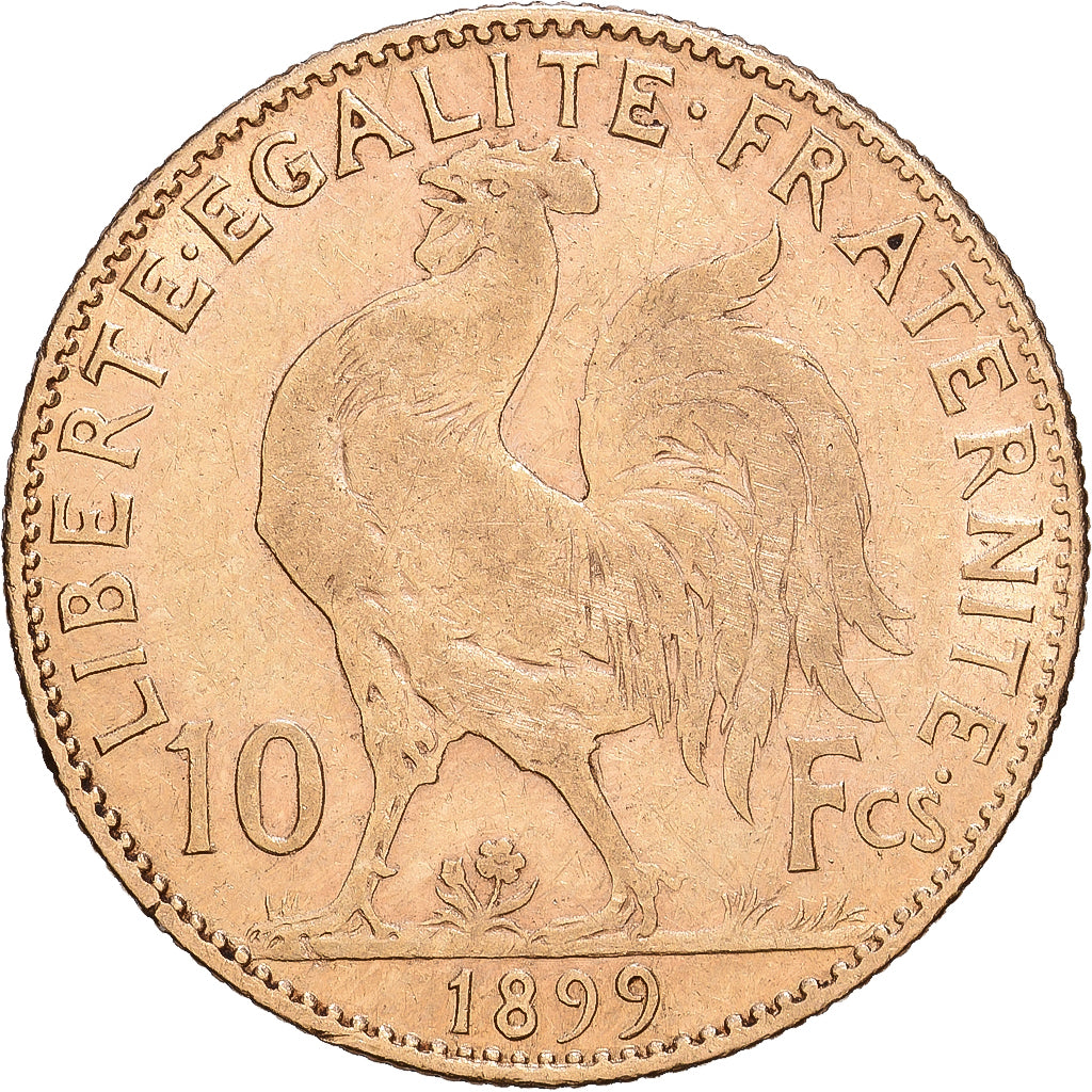 Frankrijk, 10 Francs, Marianne, 1899, Paris, Goud, ZF, Gadoury:1017, KM:846
