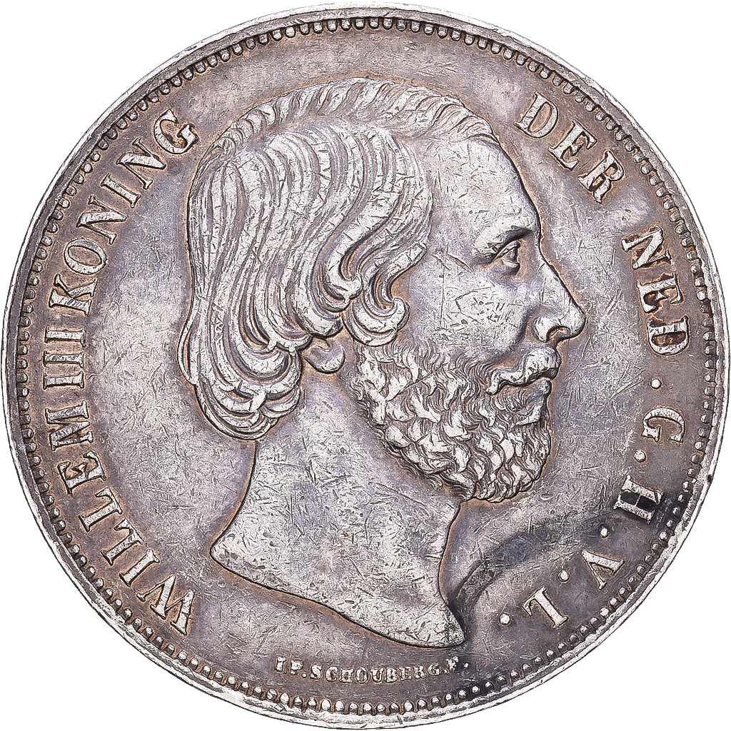 Netherlands, William III, 2-1/2 Gulden, 1862, Silver, EF(40-45), KM:82