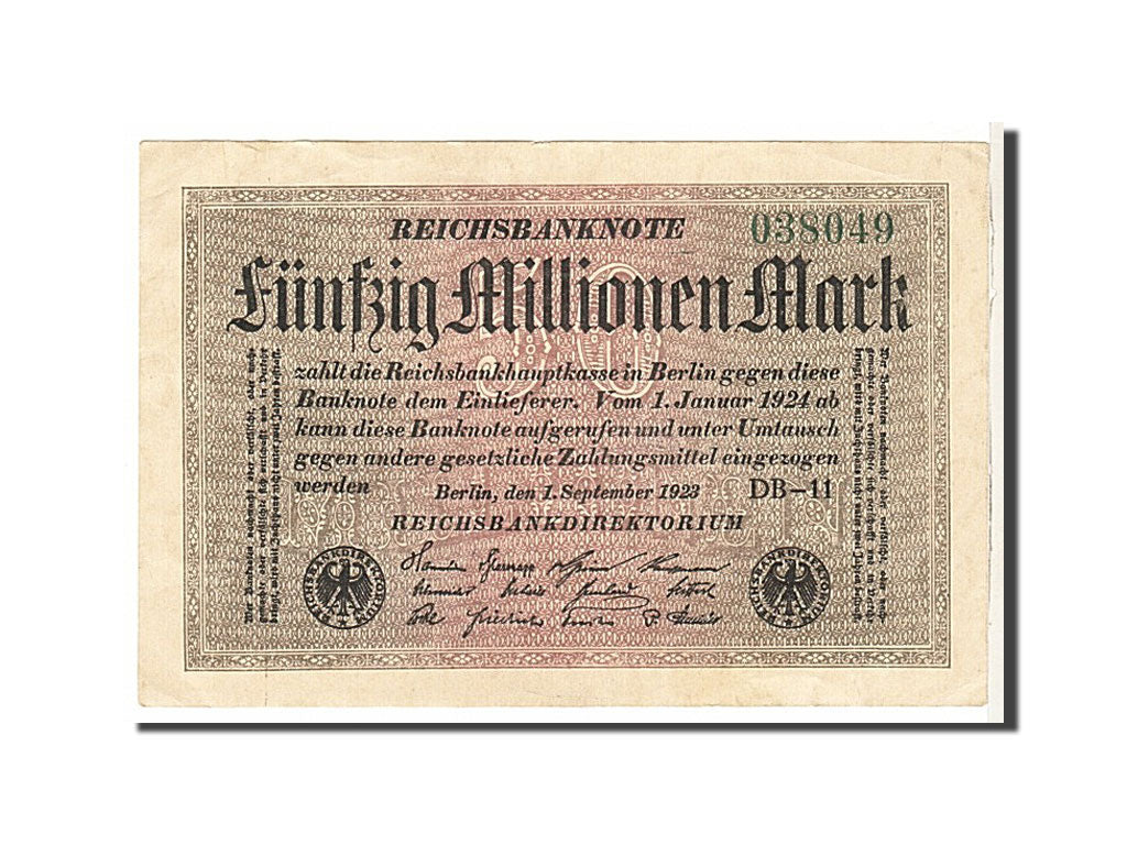 Banknote, Germany, 50 Millionen Mark, 1923, KM:109c, EF(40-45)