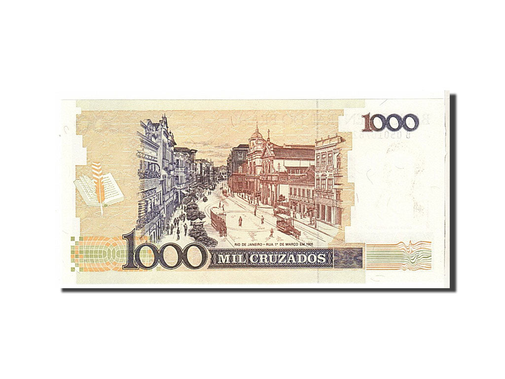 Banknote, Brazil, 1000 Cruzados, 1987, KM:213b, UNC(65-70)