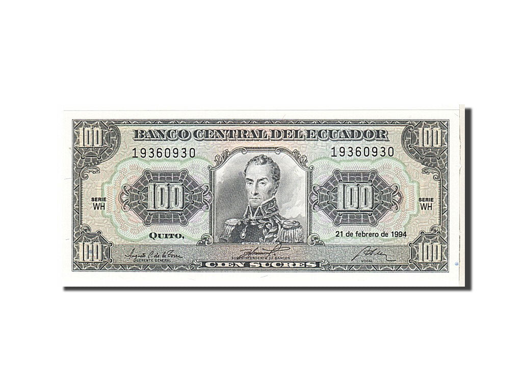 Geldschein, Ecuador, 100 Sucres, 1994, KM:123Ac, UNZ