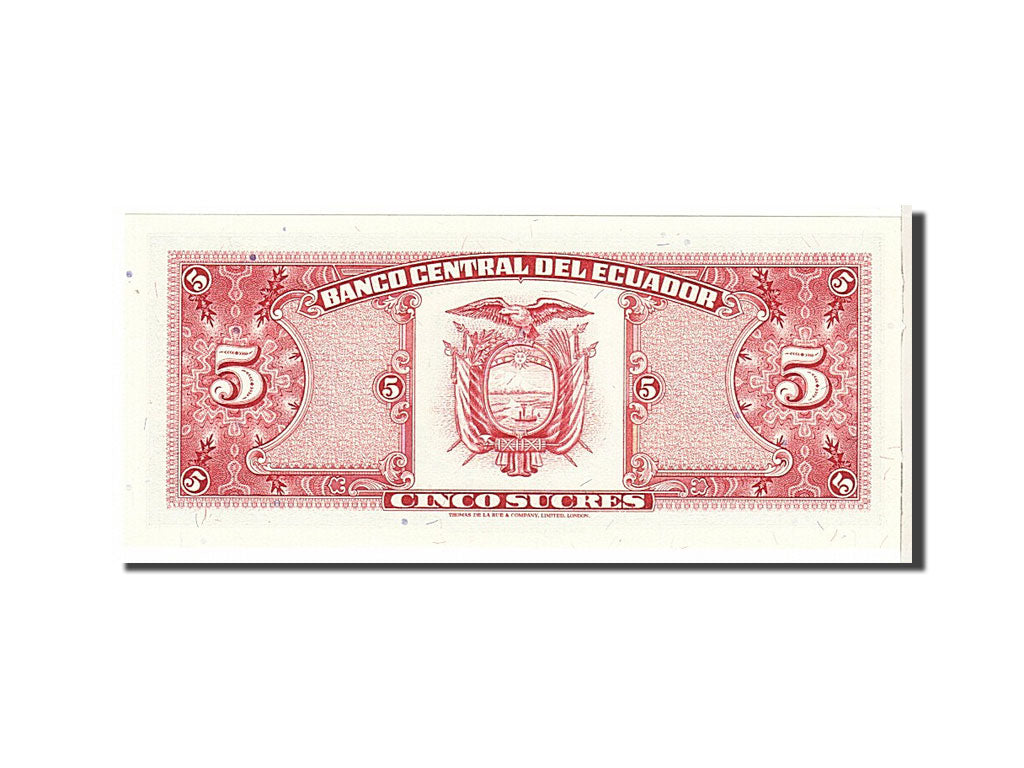 Banknote, Ecuador, 5 Sucres, 1988, KM:113d, UNC(65-70)