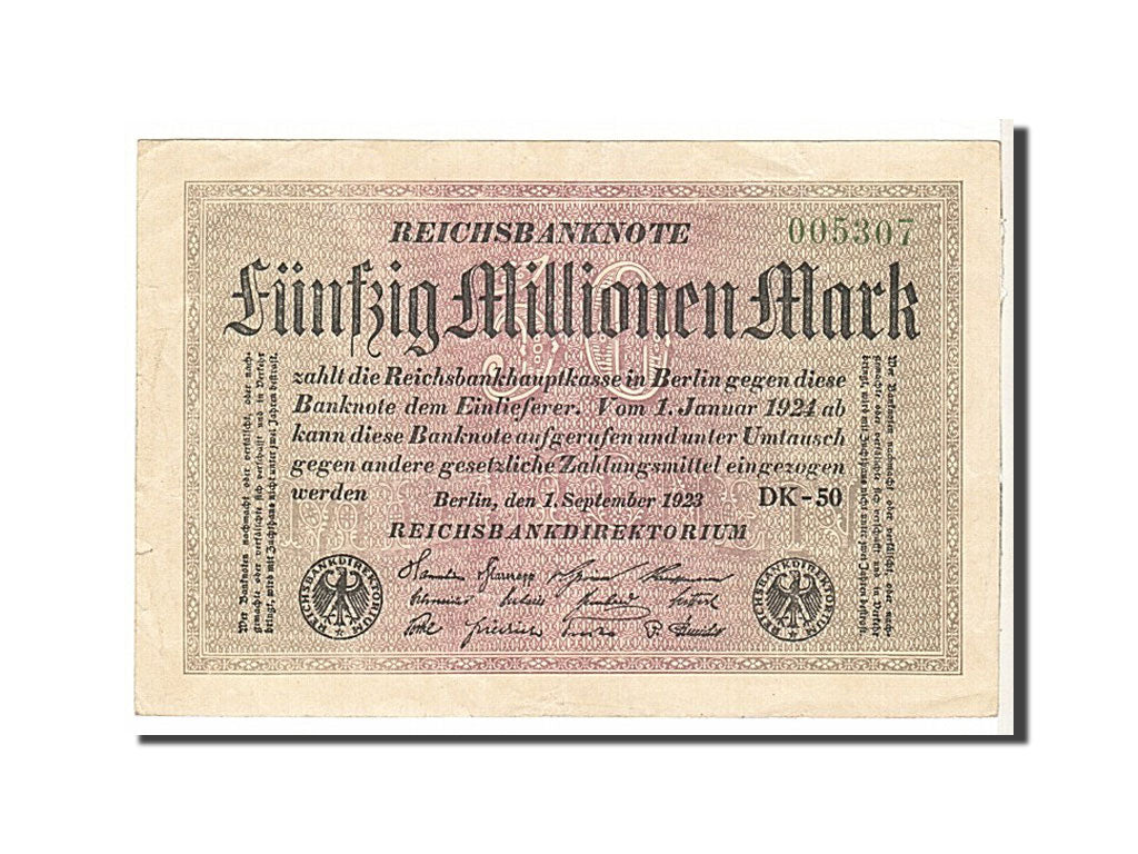 Banknote, Germany, 50 Millionen Mark, 1923, KM:109b, EF(40-45)
