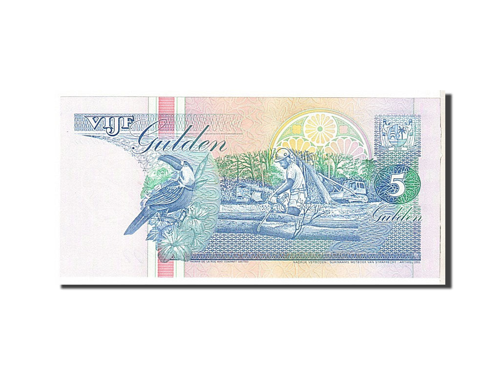 Banknote, Suriname, 5 Gulden, 1991, UNC(65-70)