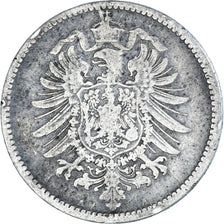 Coin, GERMANY - EMPIRE, Wilhelm I, Mark, 1875, Berlin, VF(20-25), Silver, KM:7